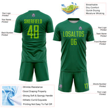 Load image into Gallery viewer, Custom Kelly Green Neon Green Sublimation Soccer Uniform Jersey
