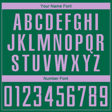 Load image into Gallery viewer, Custom Kelly Green Light Purple Sublimation Soccer Uniform Jersey