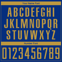 Load image into Gallery viewer, Custom Royal Old Gold Sublimation Soccer Uniform Jersey