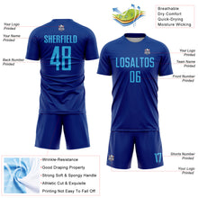Load image into Gallery viewer, Custom Royal Sky Blue Sublimation Soccer Uniform Jersey