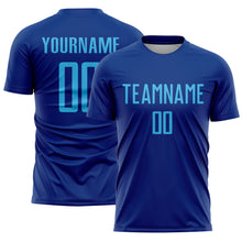 Load image into Gallery viewer, Custom Royal Sky Blue Sublimation Soccer Uniform Jersey