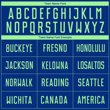 Load image into Gallery viewer, Custom Royal Pea Green Sublimation Soccer Uniform Jersey