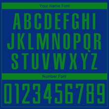 Load image into Gallery viewer, Custom Royal Grass Green Sublimation Soccer Uniform Jersey