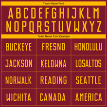 Load image into Gallery viewer, Custom Crimson Gold Sublimation Soccer Uniform Jersey