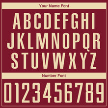 Load image into Gallery viewer, Custom Crimson Cream Sublimation Soccer Uniform Jersey