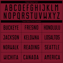 Load image into Gallery viewer, Custom Crimson Black Sublimation Soccer Uniform Jersey