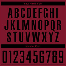 Load image into Gallery viewer, Custom Crimson Black Sublimation Soccer Uniform Jersey