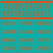 Load image into Gallery viewer, Custom Aqua Orange Sublimation Soccer Uniform Jersey