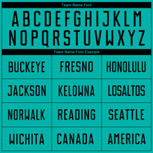 Load image into Gallery viewer, Custom Aqua Black Sublimation Soccer Uniform Jersey