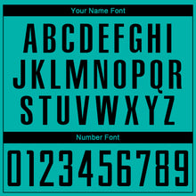 Load image into Gallery viewer, Custom Aqua Black Sublimation Soccer Uniform Jersey