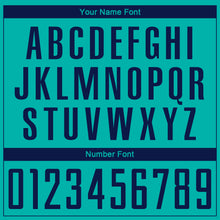 Load image into Gallery viewer, Custom Aqua Navy Sublimation Soccer Uniform Jersey