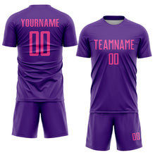 Load image into Gallery viewer, Custom Purple Pink Sublimation Soccer Uniform Jersey
