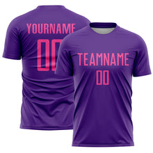 Load image into Gallery viewer, Custom Purple Pink Sublimation Soccer Uniform Jersey
