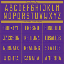 Load image into Gallery viewer, Custom Purple Old Gold Sublimation Soccer Uniform Jersey