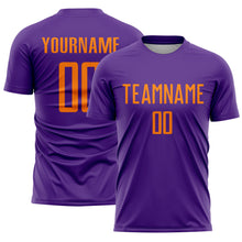 Load image into Gallery viewer, Custom Purple Bay Orange Sublimation Soccer Uniform Jersey