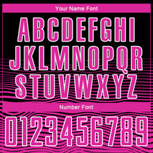 Load image into Gallery viewer, Custom Black Deep Pink-White Gradient Line Sublimation Soccer Uniform Jersey