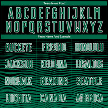 Load image into Gallery viewer, Custom Black Kelly Green-White Gradient Line Sublimation Soccer Uniform Jersey