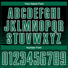 Load image into Gallery viewer, Custom Black Kelly Green-White Gradient Line Sublimation Soccer Uniform Jersey