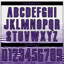 Load image into Gallery viewer, Custom White Purple-Black Gradient Line Sublimation Soccer Uniform Jersey