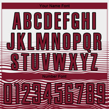 Load image into Gallery viewer, Custom White Crimson-Black Gradient Line Sublimation Soccer Uniform Jersey