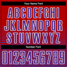 Load image into Gallery viewer, Custom Red Purple-White Gradient Line Sublimation Soccer Uniform Jersey