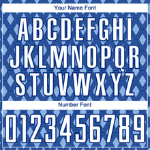 Load image into Gallery viewer, Custom Royal White-Light Blue Geometric Shape Sublimation Soccer Uniform Jersey