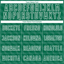 Load image into Gallery viewer, Custom Kelly Green White Waves Shape Sublimation Soccer Uniform Jersey