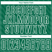 Load image into Gallery viewer, Custom Kelly Green White Waves Shape Sublimation Soccer Uniform Jersey