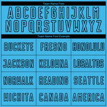 Load image into Gallery viewer, Custom Sky Blue Black Geometric Shape Sublimation Soccer Uniform Jersey