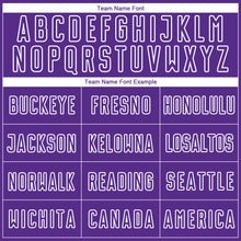 Load image into Gallery viewer, Custom Purple White Geometric Shape Sublimation Soccer Uniform Jersey