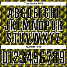 Load image into Gallery viewer, Custom Black Light Yellow-White Geometric Shape Sublimation Soccer Uniform Jersey