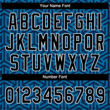 Load image into Gallery viewer, Custom Blue Black-White 3D Pattern Two-Button Unisex Softball Jersey