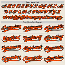 Load image into Gallery viewer, Custom Cream Orange-Black Two-Button Unisex Softball Jersey