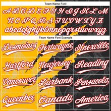 Load image into Gallery viewer, Custom Graffiti Pattern Black Gold-Red 3D Two-Button Unisex Softball Jersey