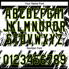 Load image into Gallery viewer, Custom Black Neon Green-White 3D Pattern Abstract Sharp Shape Two-Button Unisex Softball Jersey