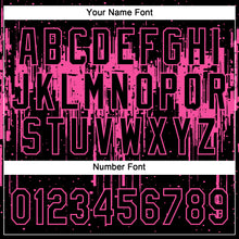 Load image into Gallery viewer, Custom Black Pink 3D Pattern Dripping Splatter Art Two-Button Unisex Softball Jersey