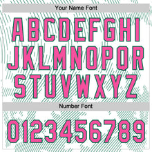 Load image into Gallery viewer, Custom White Pink-Kelly Green 3D Pattern Curve Lines Two-Button Unisex Softball Jersey