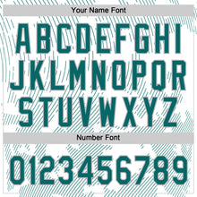 Load image into Gallery viewer, Custom White Teal-Gray 3D Pattern Curve Lines Two-Button Unisex Softball Jersey