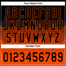 Load image into Gallery viewer, Custom Black Orange 3D Pattern Gradient Square Shapes Two-Button Unisex Softball Jersey