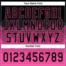 Load image into Gallery viewer, Custom Black Pink 3D Pattern Gradient Square Shapes Two-Button Unisex Softball Jersey