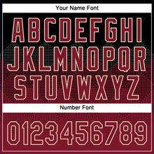 Load image into Gallery viewer, Custom Black Crimson-City Cream 3D Pattern Gradient Square Shapes Two-Button Unisex Softball Jersey