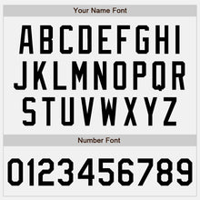 Load image into Gallery viewer, Custom White Black Pinstripe Black Two-Button Unisex Softball Jersey