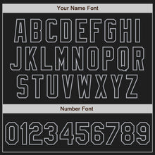 Load image into Gallery viewer, Custom Black Gray Pinstripe Gray Two-Button Unisex Softball Jersey