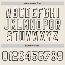 Load image into Gallery viewer, Custom Cream Black Pinstripe Black Two-Button Unisex Softball Jersey