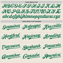 Load image into Gallery viewer, Custom Cream Kelly Green Pinstripe Kelly Green Two-Button Unisex Softball Jersey