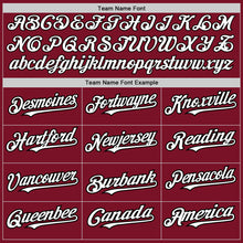 Load image into Gallery viewer, Custom Crimson Black Pinstripe White Two-Button Unisex Softball Jersey