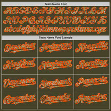 Load image into Gallery viewer, Custom Olive Orange Pinstripe Camo Salute To Service Two-Button Unisex Softball Jersey