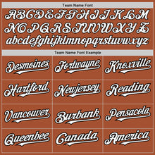 Load image into Gallery viewer, Custom Texas Orange Black Pinstripe White Two-Button Unisex Softball Jersey