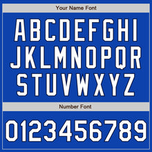 Load image into Gallery viewer, Custom Thunder Blue Navy Pinstripe White Two-Button Unisex Softball Jersey