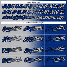 Load image into Gallery viewer, Custom Royal Gray-Black Gradient Fashion Two-Button Unisex Softball Jersey